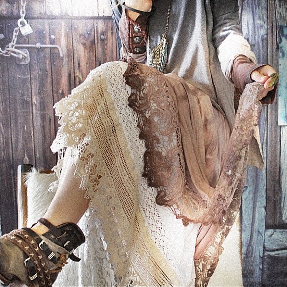 upcycled Dresses & Skirts - upcycled pieced multi-lace skirt